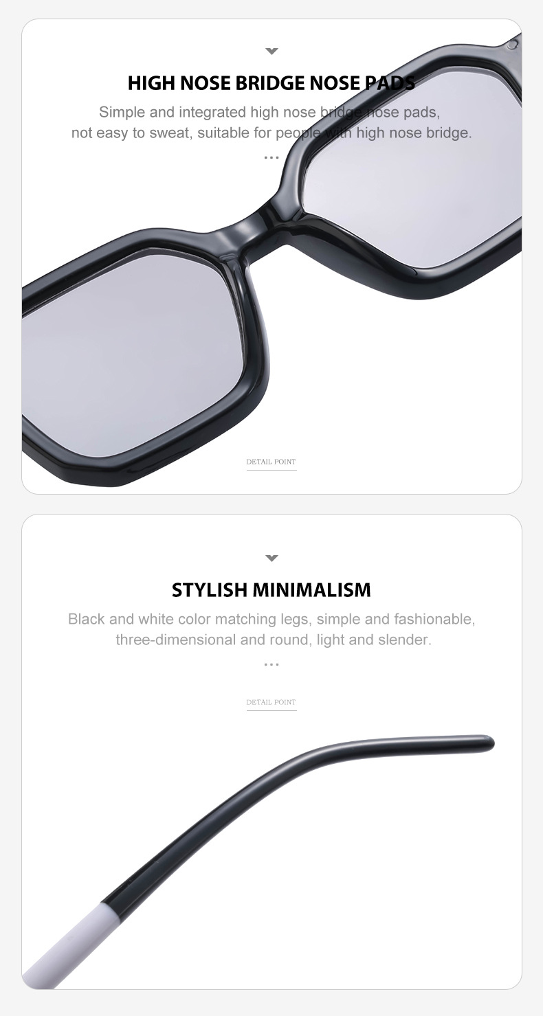 Unisex Mode Farbverlauf Pc Quadrat Metall Sonnenbrille display picture 8