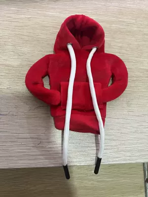 Gear Shift Hoodie Sweatshirt Car Gear Lever Cover Gear Handbrake Shift Small Clothing Decoration Gear Shift Lever Protection Creative Design (Sürətlər qutusu və əl tormozu başlıqları) - red-white-rope