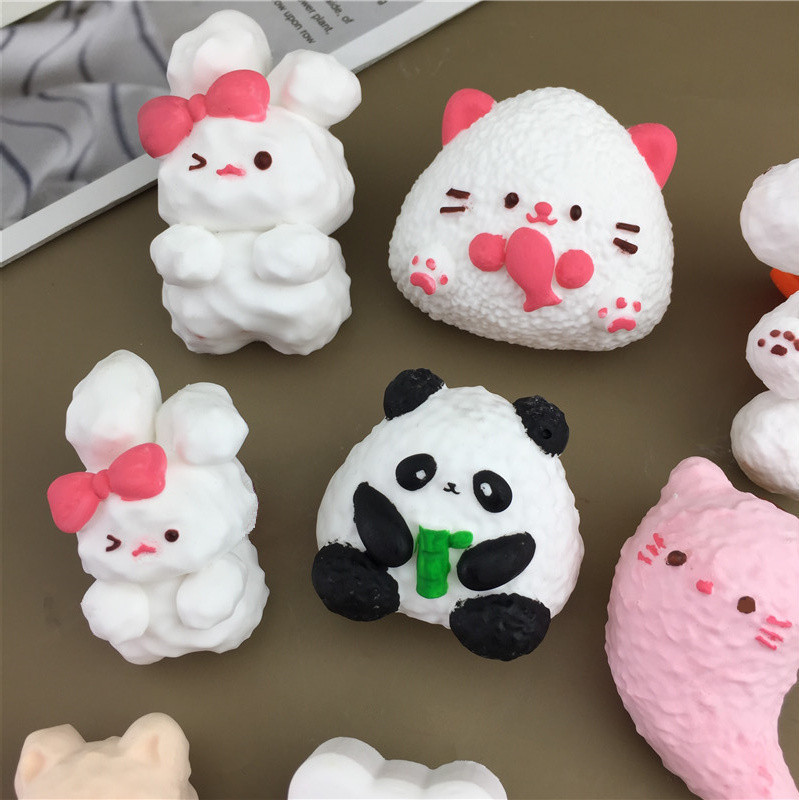 DIY мультфильм серии кролик панда рисовые шарики Западное нагорье щипать силиконовые формы шоколадные капли