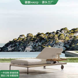 户外休闲铝合金躺床民宿网红泳池沙滩椅露天防水防晒日光浴躺椅