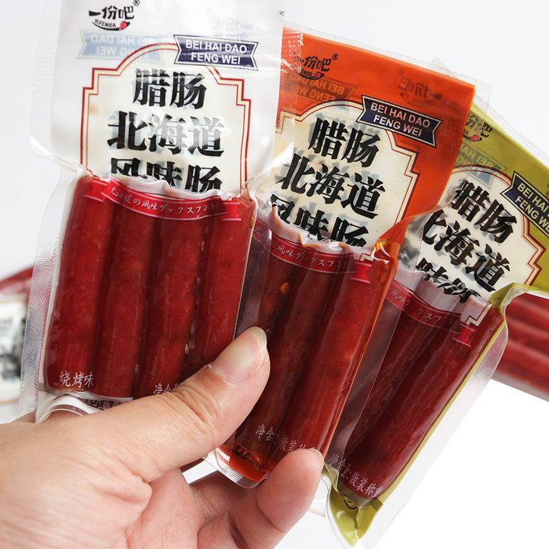 One bar sausage Hokkaido flavor sausage 5kg/bag honey flavor barbecue flavor spicy flavor instant sausage ham sausage