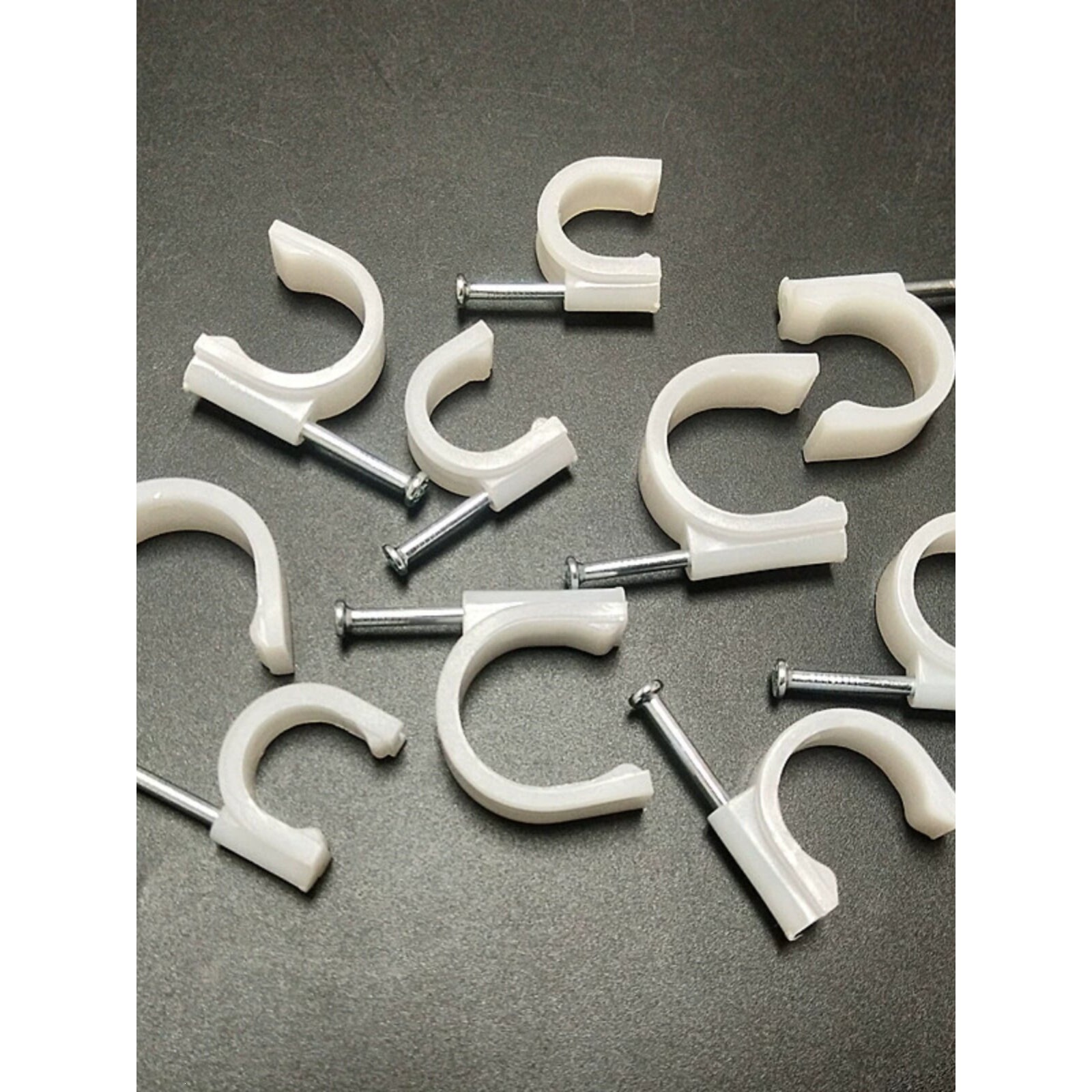 种钢钉PPR水管卡子固定器圆形边卡PVC线卡U型塑料卡扣3分4分6分