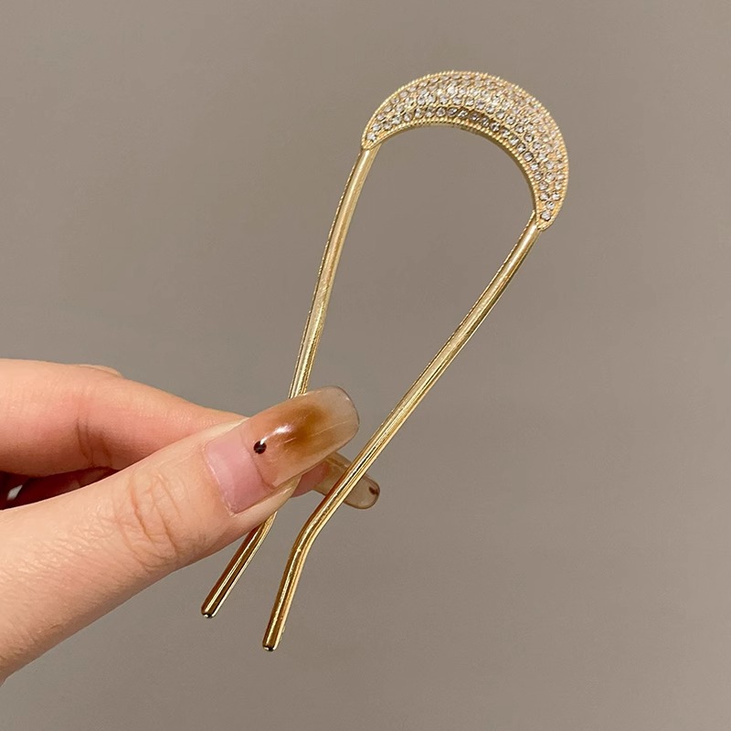 2025 nueva horquilla perla en forma de U, nueva horquilla de pelo de alto nivel femenino chino, horquilla, peine, dispositivo de fijación de cabello
