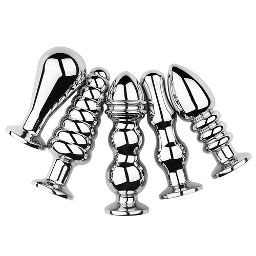 Adult rechargeable vibrating anal plug aluminum alloy massager anal expansion prostate male and female masturbation device sex toy