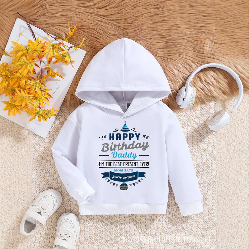 Boys' and girls' cross-border foreign trade children's clothing, new autumn and winter cotton hooded casual fashion single-piece sweatshirt Boys' and girls' cross-border foreign trade children's clothing, new autumn and winter cotton hooded casual fashion single-piece sweatshirt