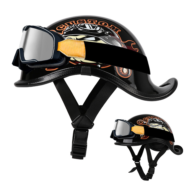 밝은 검은 깡패 꼬리 + 큰 프레임 고글