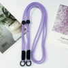 Adjustable long rope-purple rope black knot