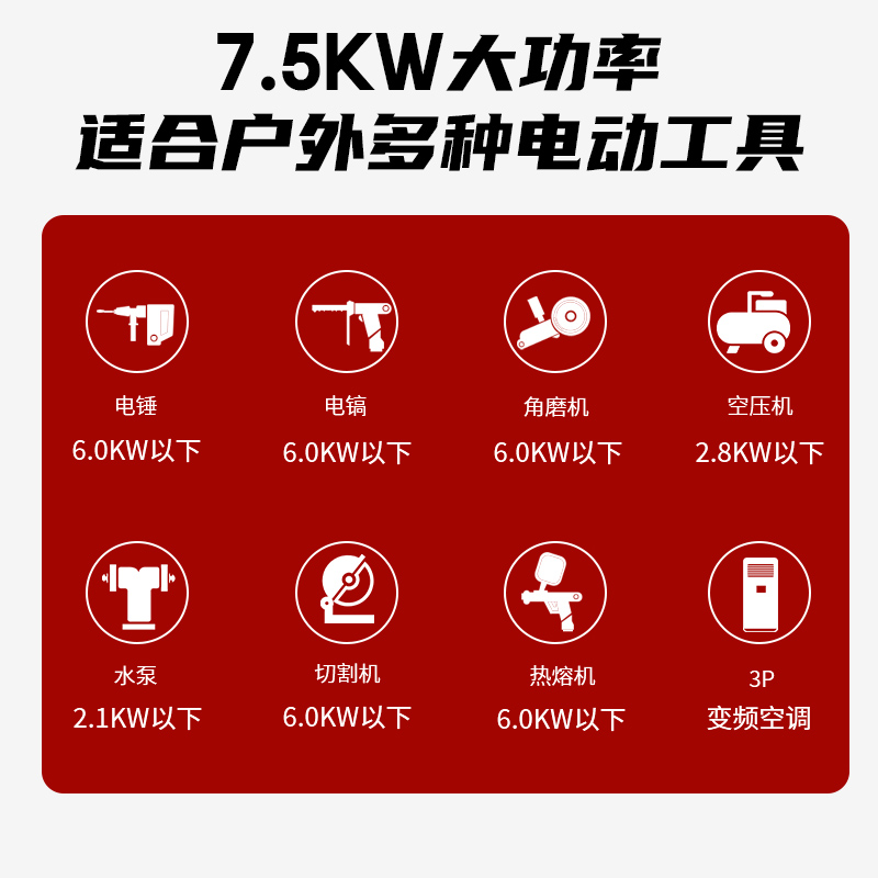 j8施工便携式变频低噪小型汽油发电机220V7KW家用重庆应急g3
