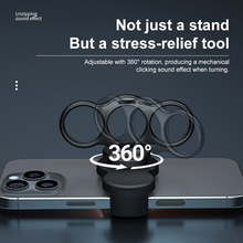 爆款三指背夹双环支架360度旋转折叠支架魔环支架指环扣手机支架