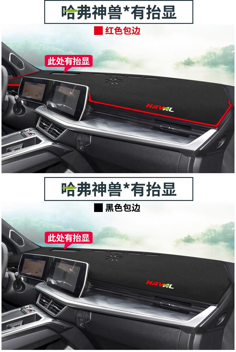 Suitable for Haval M6 Plus, Big Dog H2, Shenshou, and Red Rabbit Dashboard Sunshade Mat, Center Console Sun Protection and Heat Insulation Sunshade