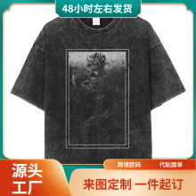 Men Vintage T-shirt Harajuku Anime Graphic Print T-Shirt Str