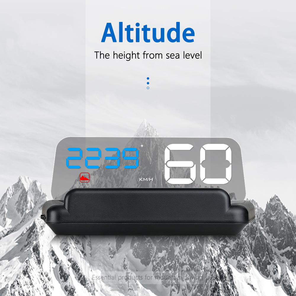 Hud Head-Up Display High-Definition Gps Speedometer Projection Car-Mounted Hud Speedometer Kmh/Mph Cross-Border Exclusive Supply