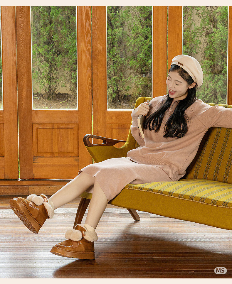 Naiste puuvillased sussid talveks, uued, soojad, puuvillased kingad, pehmed, kõrge säärega, sobivad õues kandmiseks, lumesaapad_voghion.com