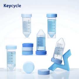 Keycycle离心管25ml塑料高速实验室尖平底可立式螺旋拧盖科研