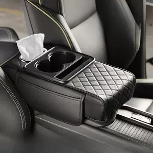 Thickened central armrest box, simple car armrest box heightening pad, car tissue box