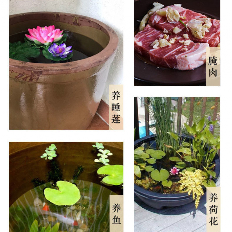 老式水缸米缸家用鱼缸睡莲荷花盆缸储水腌菜缸陶瓷瓦缸酱缸酸菜缸|undefined