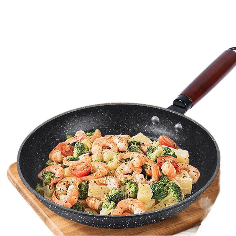 煎锅不沾锅麦饭石不粘锅平底锅家用煎饼牛排锅煤气灶电磁炉通代发|undefined