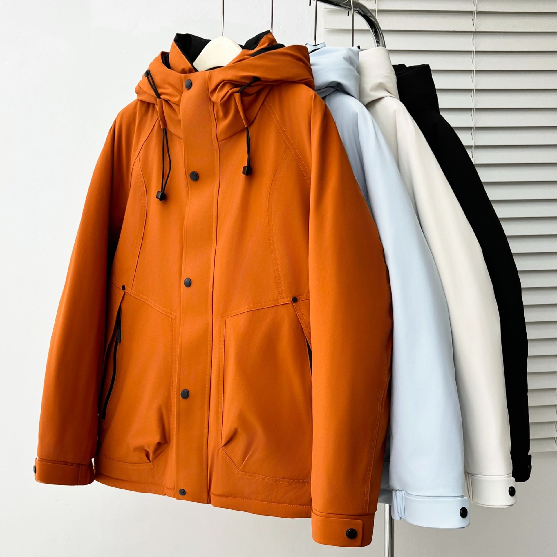 100kg Plus-size winter new versatile warm hooded windproof down jacket 1006