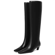 N 37222 Retro Black Pointed Boots ���ų�ѥ ����ѷŷ���羳