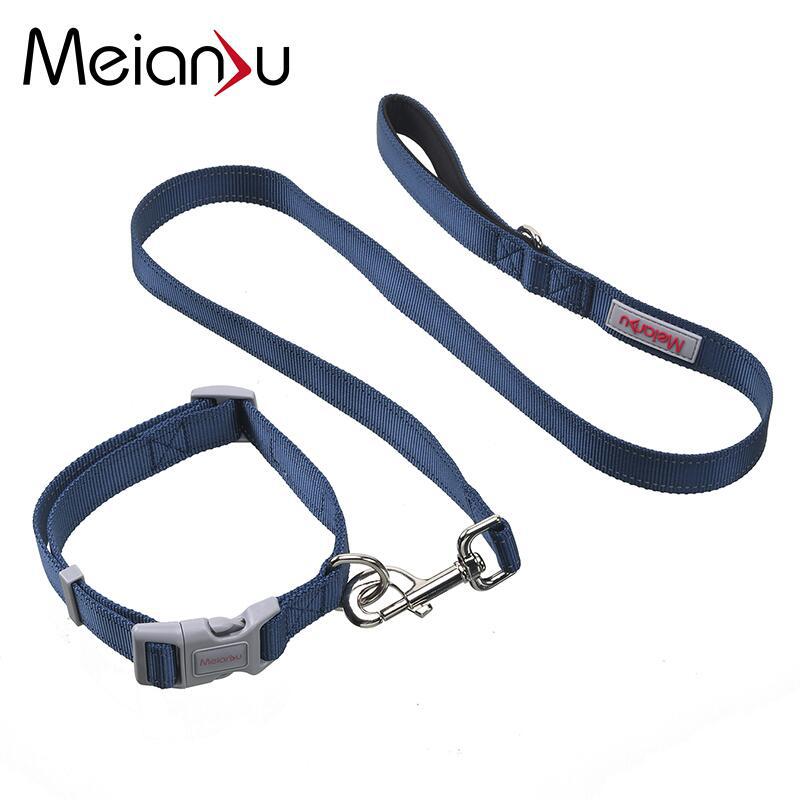 Meianju reflective traction rope three sets of collar dog chest back diving nylon soft inner hand feel comfortable