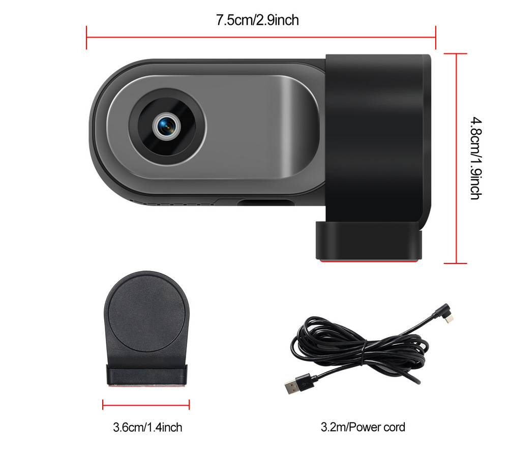 Universal Car Hd Night Vision Dash Cam USB Installation-Free Android Car Large Screen Video Recorder Cross-Border Shipping