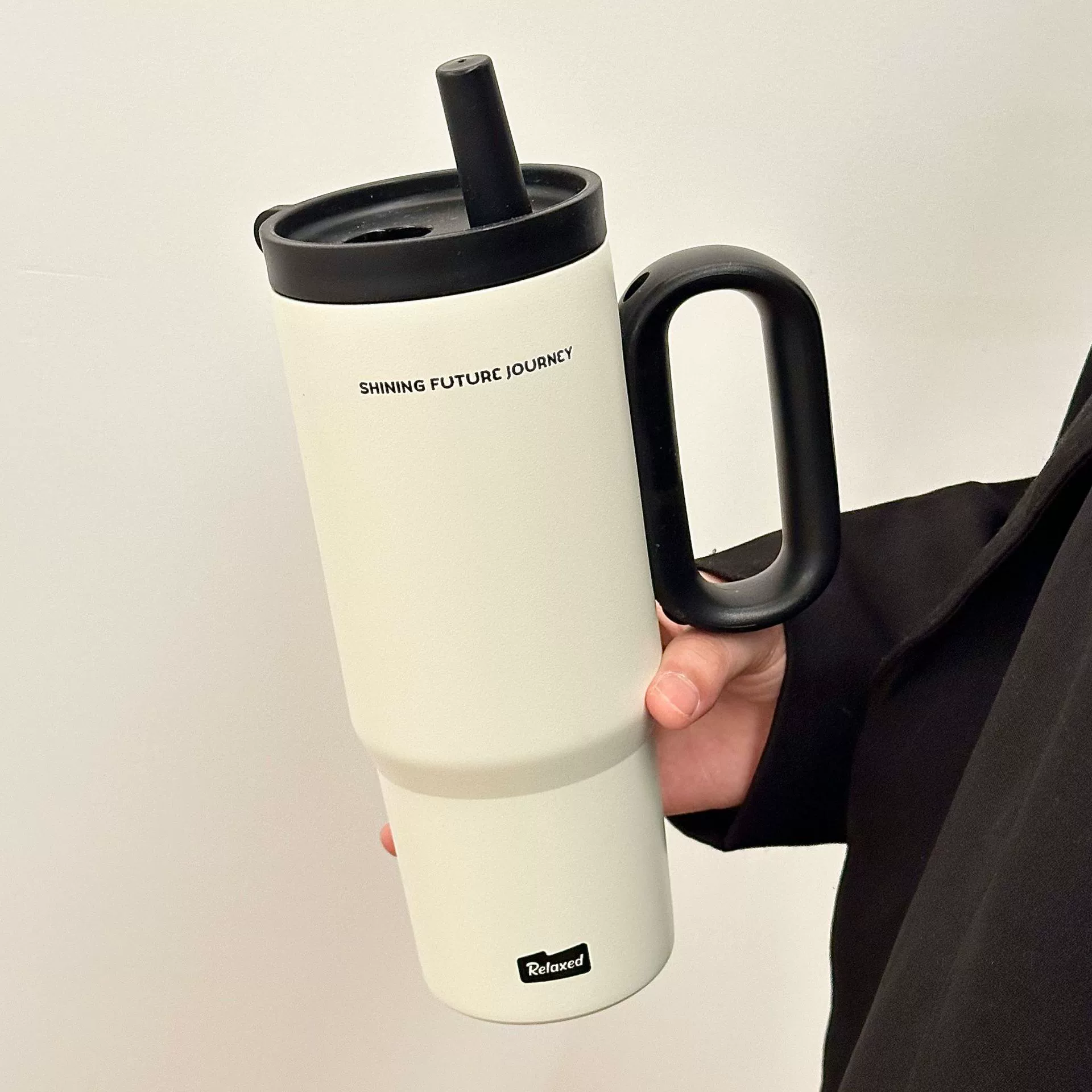 Термокружка из стекла, 720 мл, с ручкой для путешествий, чашка для кофе и чая