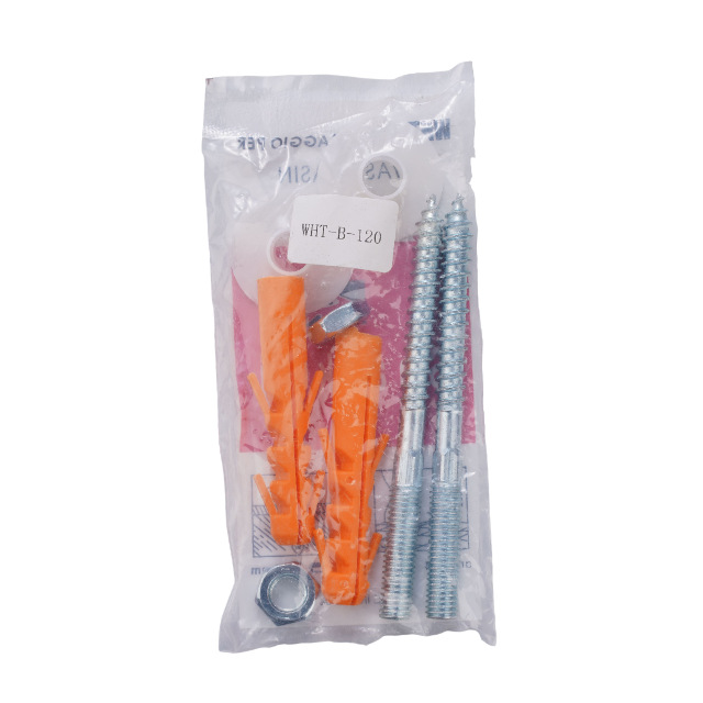 中国批发定 制碳钢螺丝洗脸盆螺丝套装卫生固定套装pp袋包装