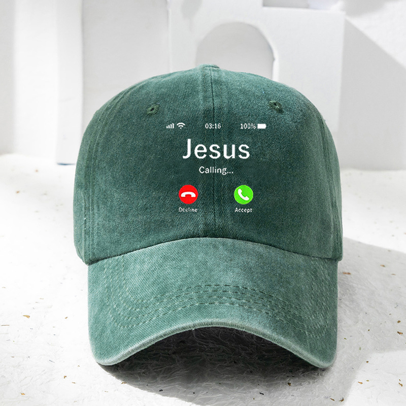 Gorras populares de TEMU con estampado de JESÚS, gorras de béisbol personalizadas lavables, gorras de ala suave para exteriores.