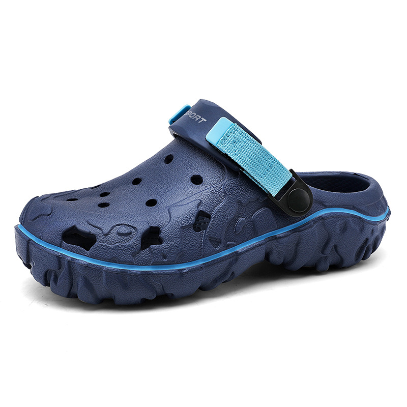 Verano nuevo estilo coreano de moda zapatos sandalias de jardín zapatos transfronterizos de tamaño grande versátil casuales dos zapatillas de moda para hombres