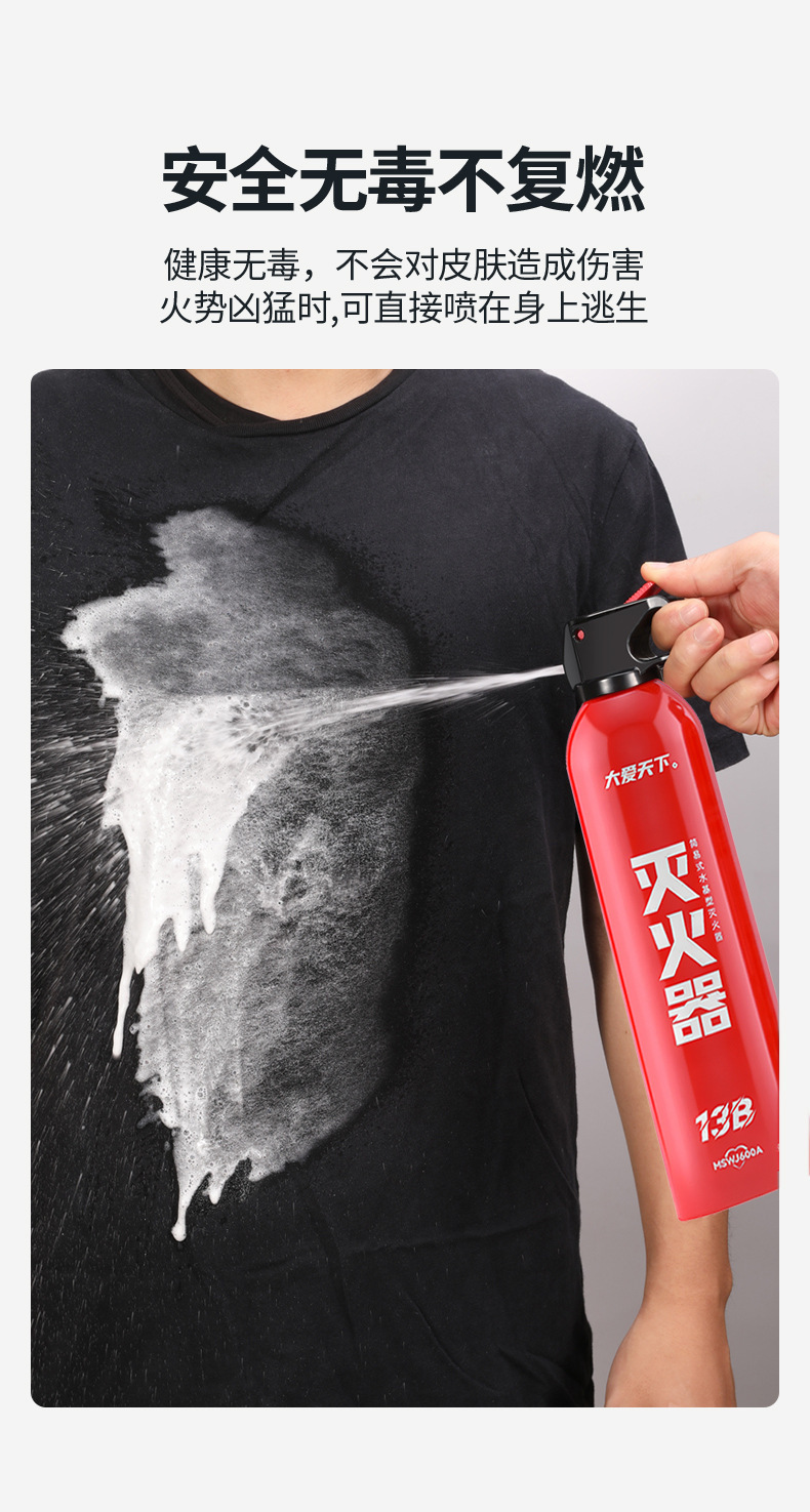 Portable Vehicle-Mounted Water-Based Fire Extinguisher for Car Annual Inspection, Vehicle Fire Equipment, Vehicle Water-Based Fire Extinguisher 13B