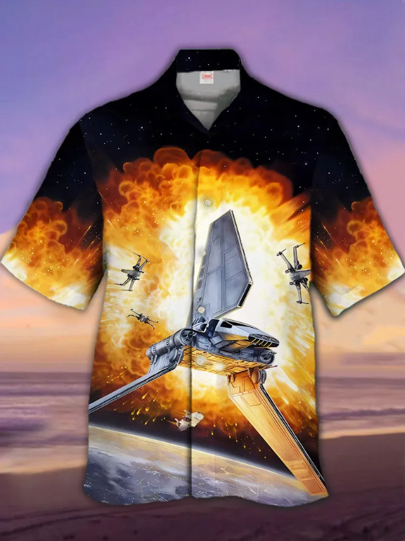 Camisa de cuello cubano impresa en 3D, tienda de fabricantes de hombres, estación independiente de verano de moda, patrón de venta caliente, ropa de hombre de playa hawaiana