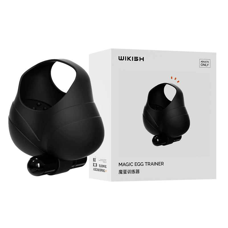Викиш Magic egg training device for men's egg vibration set silicone scrotum bag lock semen ring adult sex products