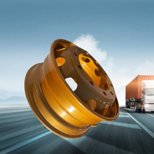 厂家供应卡车轮毂轮胎配套钢圈半挂车零件90-22.5 8.8-20选配轮毂