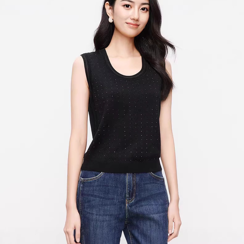 珂莱D家2026新款商场同款高端女针织背心上衣女夏坎肩外穿针织衫