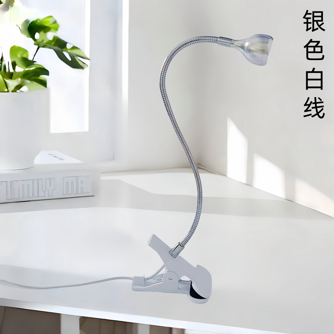 Lámpara de uñas de cuello de cisne, lámpara de clip USB de luz violeta de curado UV, lámpara de una palabra, de secado rápido, sin manos negras, lámpara de parrilla de uñas LED