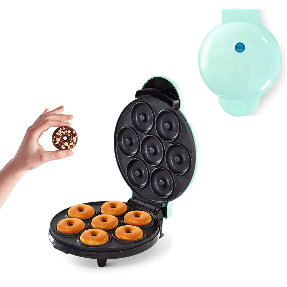 Граница пересечения новый MINI DONUT MAKER седьмих отверстий маленькая донат-машина не прилипает к покрытию детский завтрак-машина