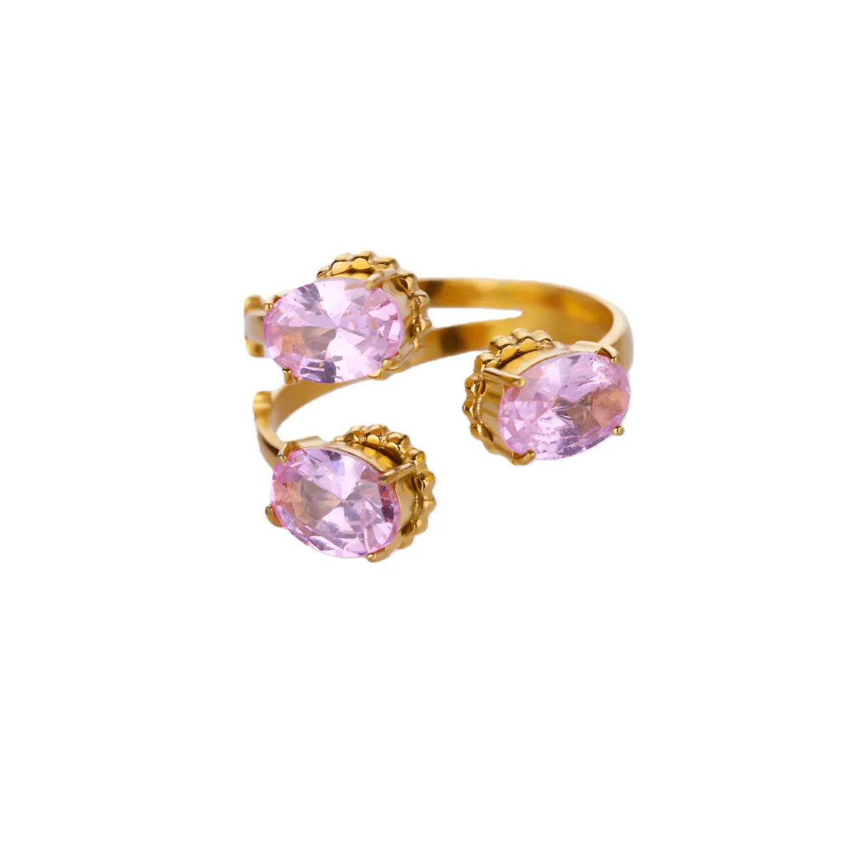 Anello di design scintillante da donna elegante e confortevole_voghion.com