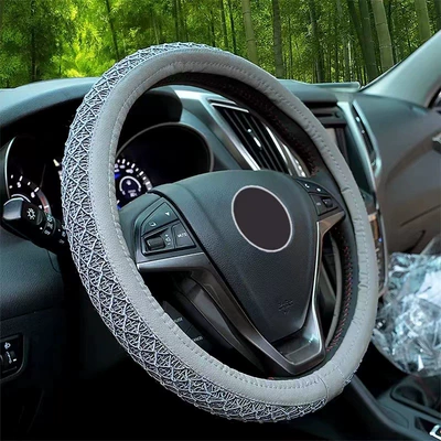 steering wheel cover Ice Silk Steering wheel cover - old-ice-silk-one-gray-38cm