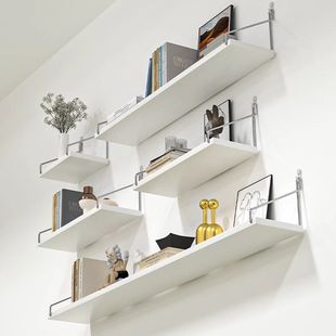 Wall Shelf Punch-free Living Room Wall Bedroom Bedside Storage Rack Wall-mounted Multi-layer Router Partition