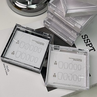 Wearing Armor Finished Display Box Double Layer Nail Jewelry Storage Box Black and White Acrylic Multifunctional Nail Tools