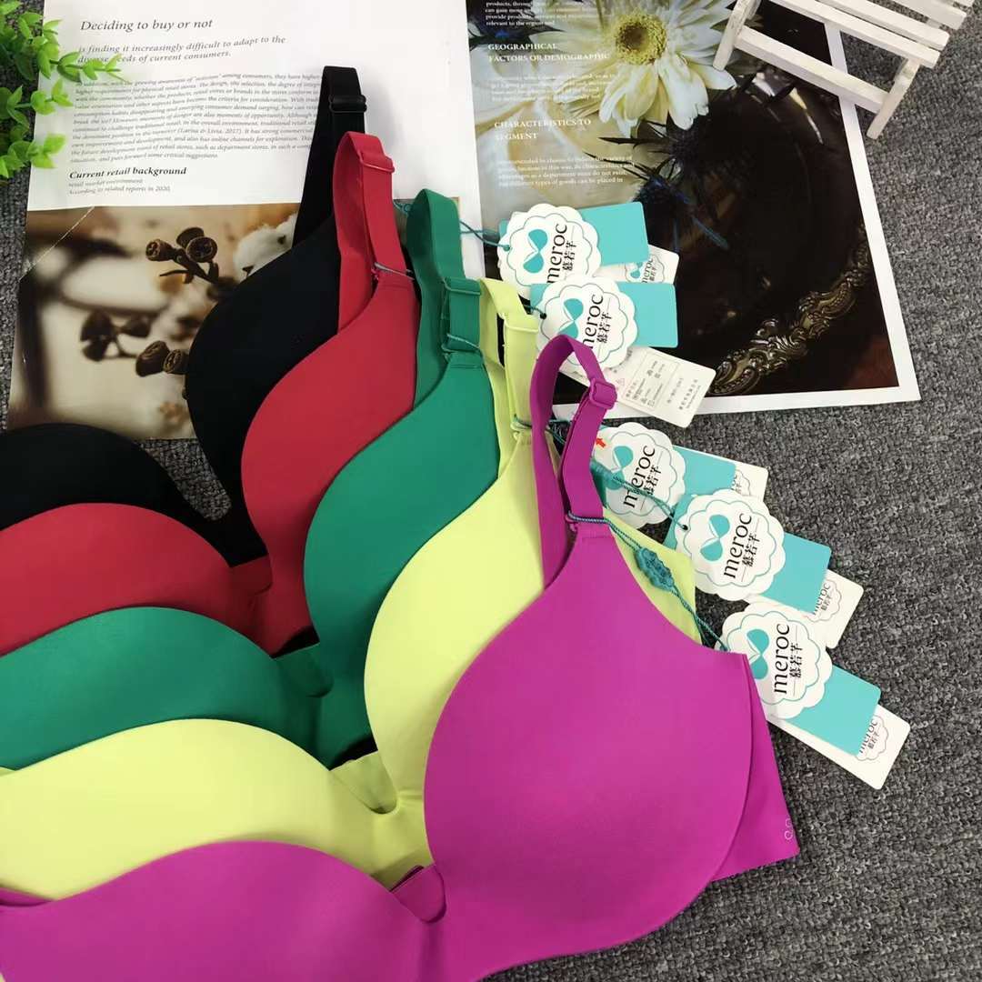 Filipino brillante sujetador ropa interior sin costuras medio grueso de alta calidad se reunieron multi-color multi-tamaño sujetador inalámbrico al por mayor