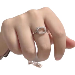 Kuaishou KT cat ring girl cartoon soft girl ring girlfriends simple gift for girlfriend