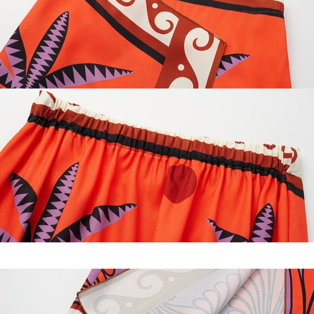 Women's Gender Women's Lady Bohemian Printing 2 Pieces Set One Piece Swimwear