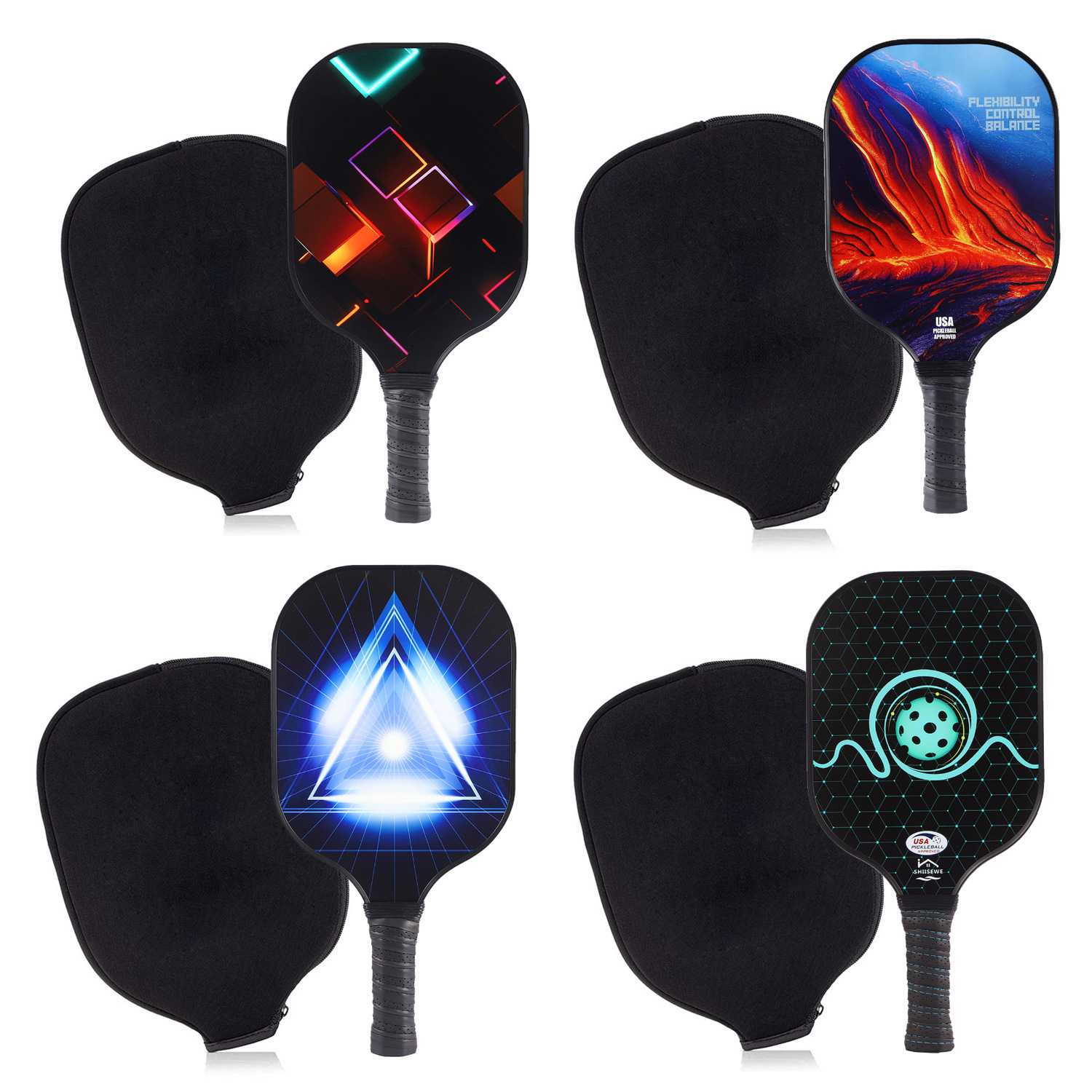 Pickleball racket, fiberglass sports and leisure paddle, available for Amazon dropshipping, pickleball set