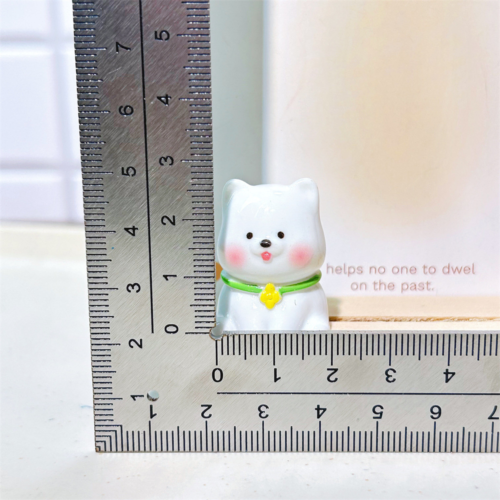 입체적인 강아지 녹색 밧줄 흰색 개