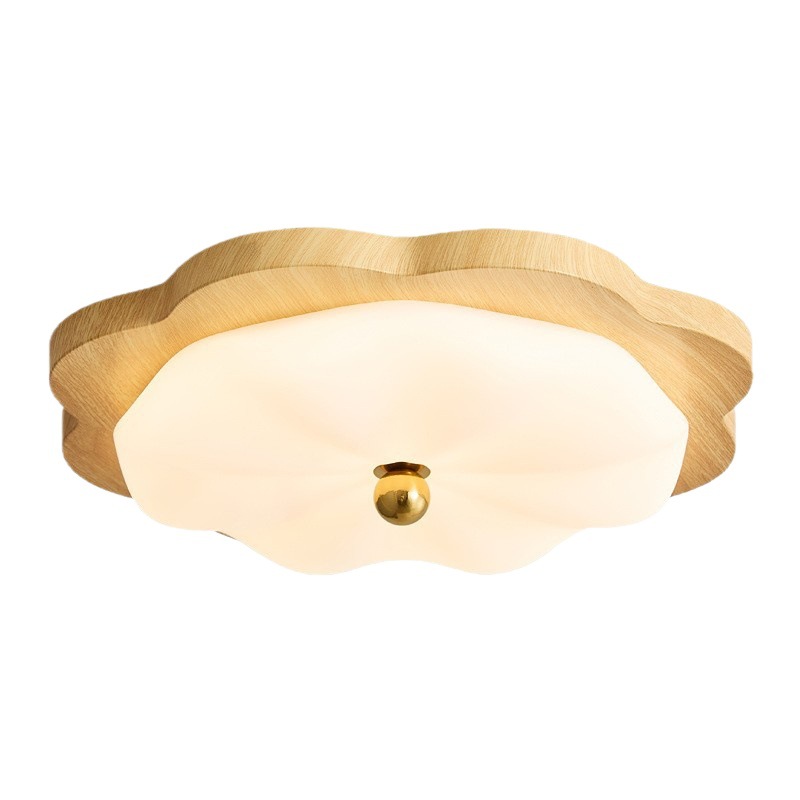 Lámpara de dormitorio retro americano Lámpara de techo de estudio Wabi-Jifeng Lámpara de dormitorio principal Lámpara de habitación de nogal