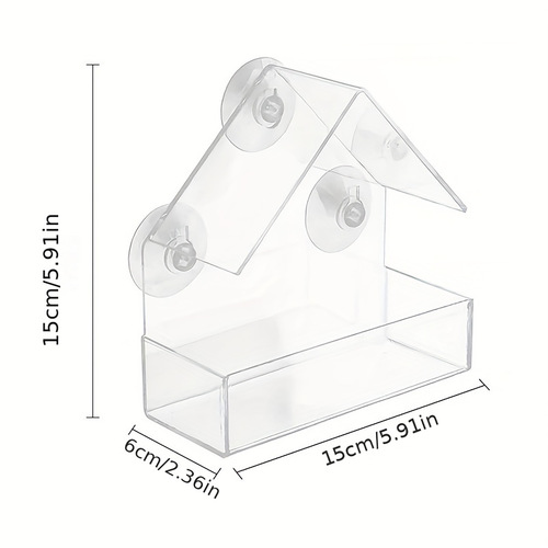 Cross-border exclusive acrylic bird feeder birdcage hummingbird pet supplies transparent wall-mounted birdcage for wholesale in stock