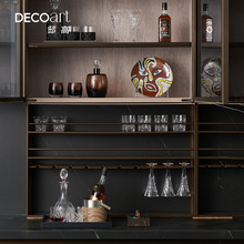 美式家居复古软装餐厅餐边柜酒柜装饰柜高级感摆件空酒瓶轻奢高档