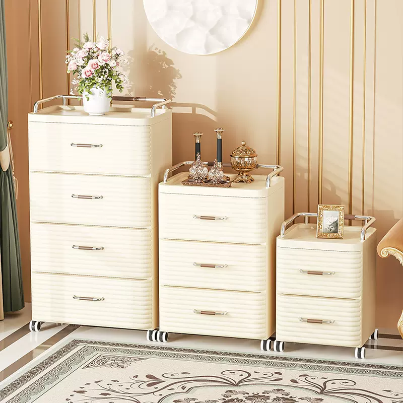 收纳柜轻奢床头柜家用抽屉式多层玩具收纳整理柜可移动零食抽屉柜