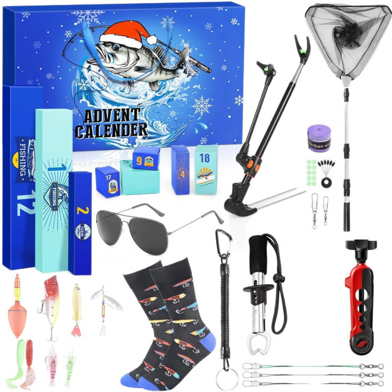 Cross-Border New Product Unicorn Blind Box Hand-Tearable Christmas Calendar Countdown Kidsren's Outdoor Fishing DIY Building Block Toys